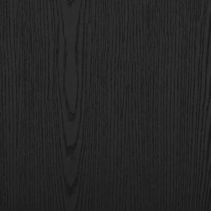 Scrivania a 3 cassetti con gambe affusolate, telaio nero/legno chiaro naturale, 1 persona