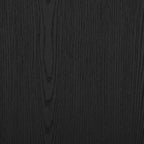 Scrivania a 3 cassetti con gambe affusolate, telaio nero/legno chiaro naturale, 1 persona