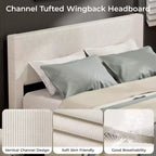 Struttura letto a piattaforma imbottita in velluto a coste nero / marrone / bianco sporco con 4 cassetti portaoggetti – Matrimoniale francese / Matrimoniale standard / King (1–2 persone)