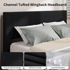 Struttura letto a piattaforma imbottita in velluto a coste nero / marrone / bianco sporco con 4 cassetti portaoggetti – Matrimoniale francese / Matrimoniale standard / King (1–2 persone)