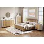 Cassettiera a 6 cassetti con maniglie dorate – Comò moderno in legno per camera da letto