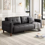Divano a 3 posti in similpelle Beige/Nero/Blu/Marrone/Verde, larghezza 210,8 cm