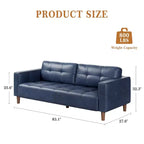 Divano a 3 posti in similpelle Beige/Nero/Blu/Marrone/Verde, larghezza 210,8 cm