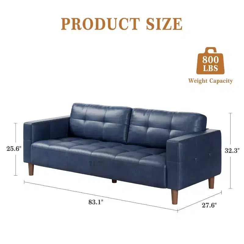 Divano a 3 posti in similpelle Beige/Nero/Blu/Marrone/Verde, larghezza 210,8 cm