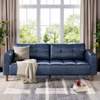 Divano a 3 posti in similpelle Beige/Nero/Blu/Marrone/Verde, larghezza 210,8 cm
