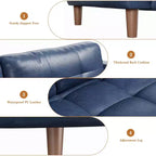 Divano a 3 posti in similpelle Beige/Nero/Blu/Marrone/Verde, larghezza 210,8 cm
