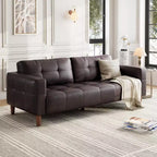 Divano a 3 posti in similpelle Beige/Nero/Blu/Marrone/Verde, larghezza 210,8 cm