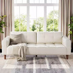 Divano a 3 posti in similpelle Beige/Nero/Blu/Marrone/Verde, larghezza 210,8 cm