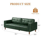 Divano a 3 posti in similpelle Beige/Nero/Blu/Marrone/Verde, larghezza 210,8 cm