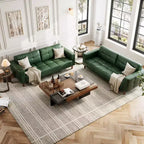 Divano a 3 posti in similpelle Beige/Nero/Blu/Marrone/Verde, larghezza 210,8 cm