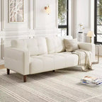 Divano a 3 posti in similpelle Beige/Nero/Blu/Marrone/Verde, larghezza 210,8 cm