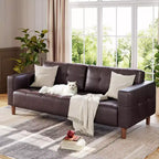 Divano a 3 posti in similpelle Beige/Nero/Blu/Marrone/Verde, larghezza 210,8 cm