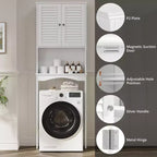 Mobiletto da bagno salvaspazio da WC con 3 ripiani, colore bianco, montaggio in 1 persona