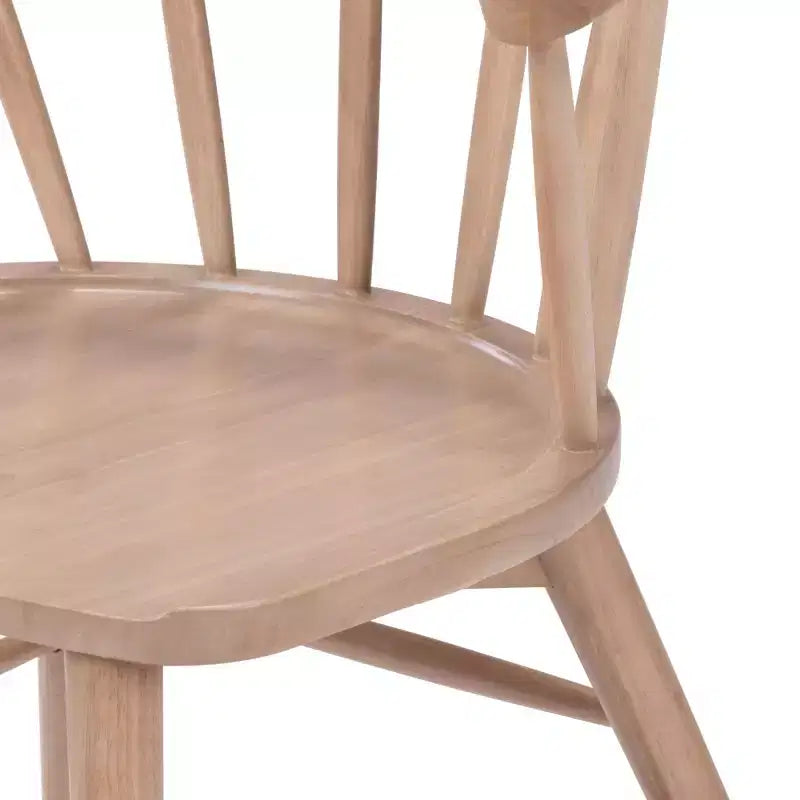 Sedia da pranzo Windsor in legno massello – Biondo / Noce, Senza braccioli, Posti a sedere 1
