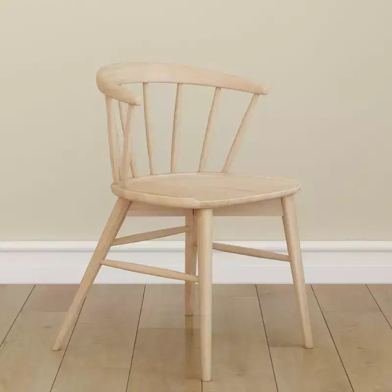 Sedia da pranzo Windsor in legno massello – Biondo / Noce, Senza braccioli, Posti a sedere 1