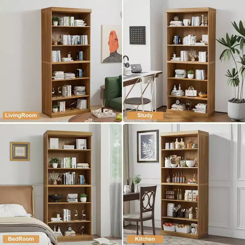 Libreria aperta senza ante, in legno, mobile contenitore singolo