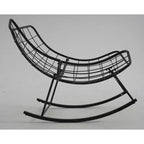 Sedia a dondolo Papasan beige con poggiapiedi, set a dondolo a uovo in 2 pezzi per 2 persone