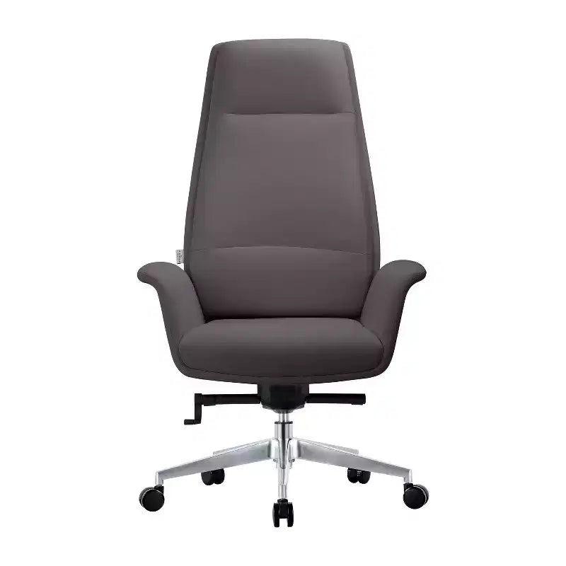 HomeStock 37 in.H Fixed Height Black Faux Leather Seat Material with Lumbar Support Ergonomic Office Chairs