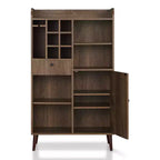 Mobile cantinetta e bar Mid-Century freestanding in noce anticato