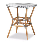 Tavor Weave and Rattan Dining Table Natural/Brown - bali & pari: Bohemian Style, 4-Seater, No Assembly Required