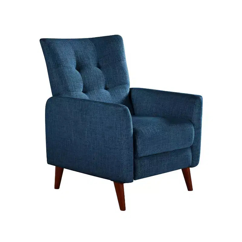 Poltrona reclinabile manuale avorio/senape/blu marino per 1