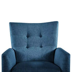 Poltrona reclinabile manuale avorio/senape/blu marino per 1