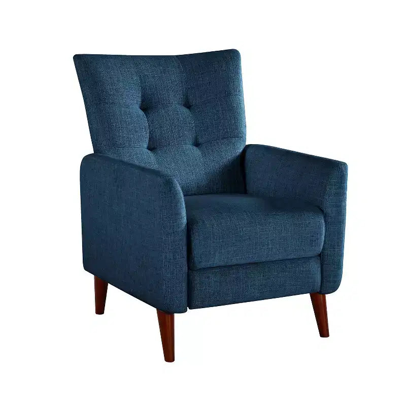 Poltrona reclinabile manuale avorio/senape/blu marino per 1