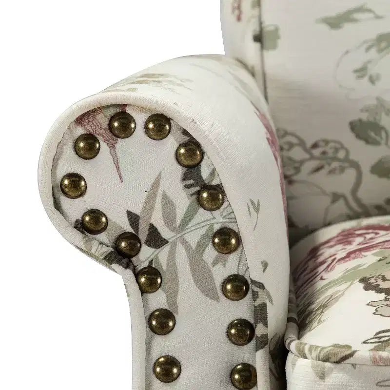 Poltrona a pozzetto con rifiniture borchiate, vari colori, set da 2, 1 posto
