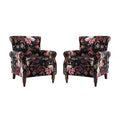 Poltrona a pozzetto con rifiniture borchiate, vari colori, set da 2, 1 posto