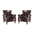Poltrona a pozzetto con rifiniture borchiate, vari colori, set da 2, 1 posto